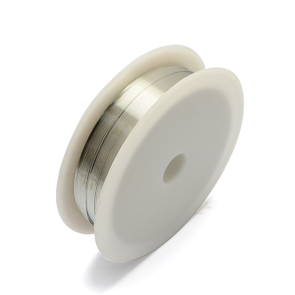

PandaHall Round Copper Wire for Jewelry Making, Silver, 24 Gauge, 0.5mm, about 22.96 Feet(7m)/roll, 10 rolls/set Copper Round Silver