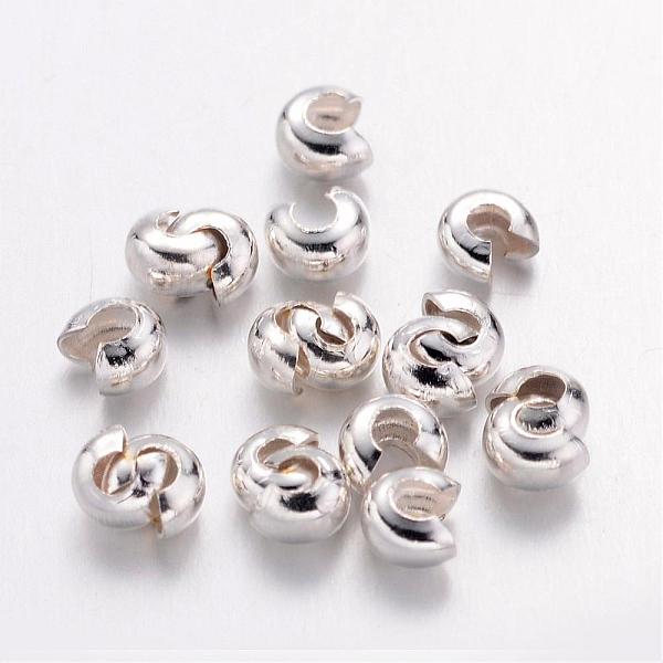 

PandaHall Iron Crimp Beads Covers, Cadmium Free & Lead Free, Silver Color Plated, Size: About 3mm In Diameter, Hole: 1.2~1.5mm Iron