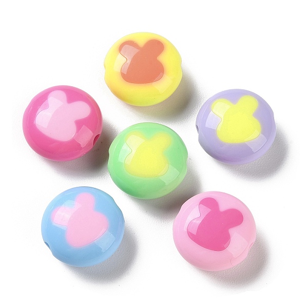 

PandaHall Two Tone Opaque Acrylic Beads, Rabbit, 17x10mm, Hole: 2.8mm, about 277pcs/500g Acrylic Rabbit