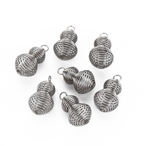 

PandaHall 304 Stainless Steel Pendants, Gourd, Stainless Steel Color, 31x17mm, Hole: 4mm 304 Stainless Steel Others