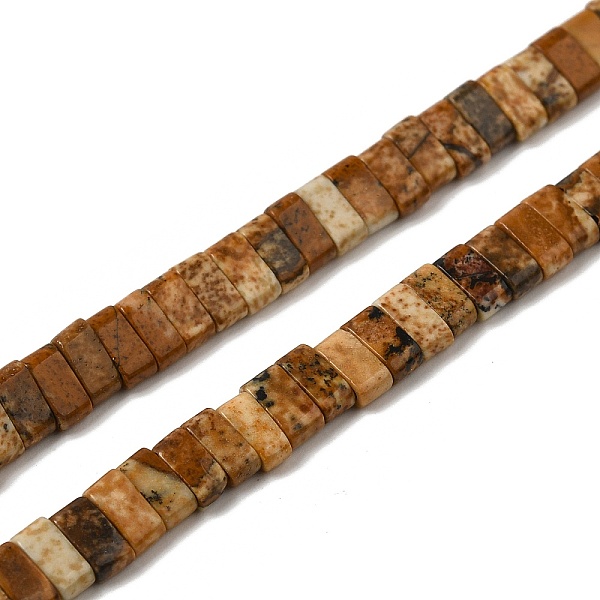 

PandaHall Natural Picture Jasper Beads Strands, 2-Hole, Rectangle, 2.5~3x5x2.5mm, Hole: 0.8mm, about 138~140pcs/strand, 15.28''~15.31''...