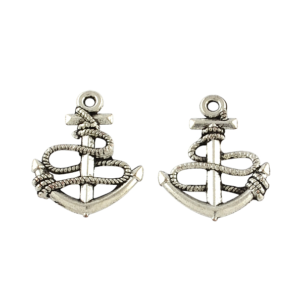 

PandaHall Tibetan Style Zinc Alloy Pendants, Anchor, Lead Free & Cadmium Free, Antique Silver, 24x18.7x2mm, Hole: 1.5mm, about 454pcs/500g...