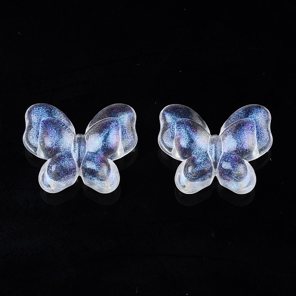 

PandaHall Transparent Acrylic Beads, Glitter Powder, Butterfly, Clear, 18x21x6.5mm, Hole: 1.5mm, about 415pcs/500g Acrylic Butterfly Clear