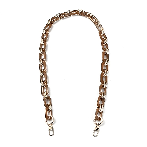 

PandaHall Resin Bag Chains Strap, with Golden Alloy Link and Swivel Clasps, for Bag Straps Replacement Accessories, Sienna, 85x2cm Resin..., Brown