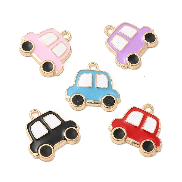 

PandaHall Alloy Enamel Pendants, Car Charm, Golden, Mixed Color, 16.5x17.5x2mm, Hole: 2mm Alloy+Enamel Vehicle Multicolor