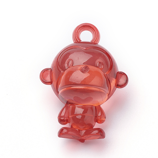 

PandaHall Transparent Acrylic Pendants, Monkey, Mixed Color, 37x27x19mm, Hole: 3.5mm, about 90pcs/500g Acrylic Monkey Multicolor