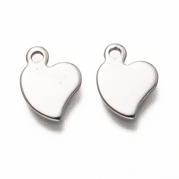 

PandaHall 304 Stainless Steel Charms, Laser Cut, Heart, Stainless Steel Color, 10.5x8x0.8mm, Hole: 1.4mm 304 Stainless Steel Heart