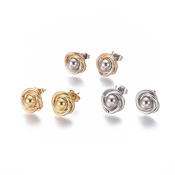 304 Stainless Steel Stud Earrings