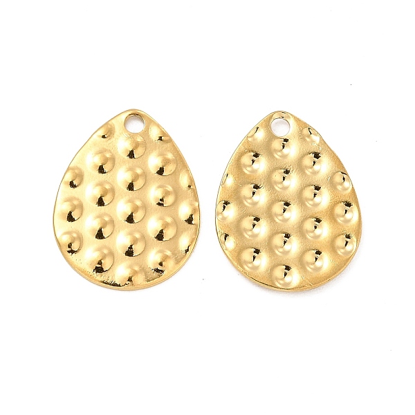 

PandaHall Ion Plating(IP) 304 Stainless Steel Pendants, Teardrop Charm, Real 18K Gold Plated, 18.5x14x1mm, Hole: 1.6mm 304 Stainless Steel...