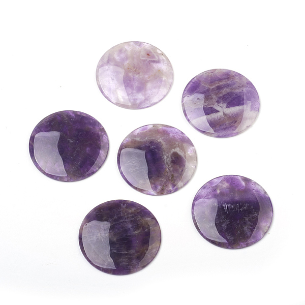 

PandaHall Natural Amethyst Cabochons, Flat Round, 37x4mm Amethyst Flat Round