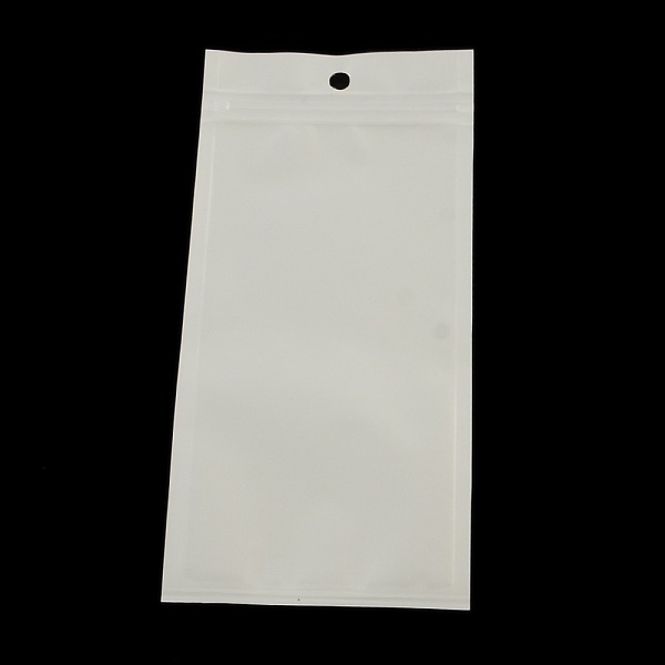 

PandaHall Pearl Film Plastic Zip Lock Bags, Resealable Packaging Bags, with Hang Hole, Top Seal, Self Seal Bag, Rectangle, White, 20x12cm...