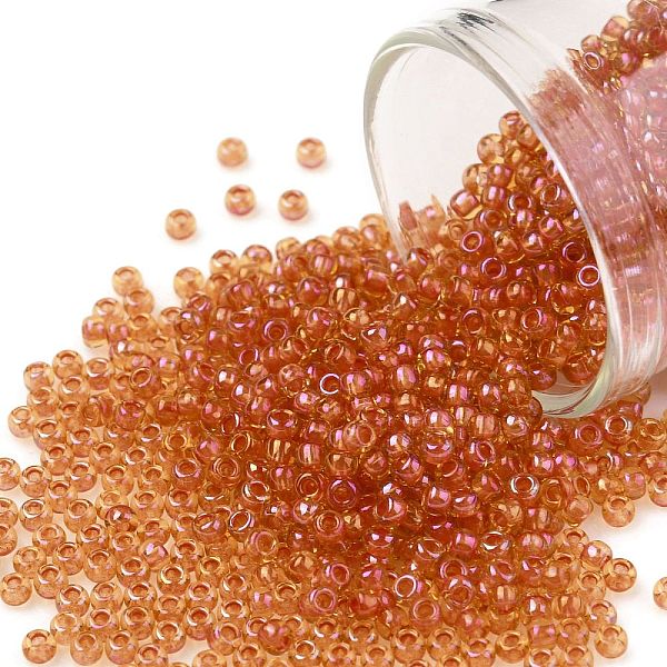

PandaHall TOHO Round Seed Beads, Japanese Seed Beads, (388) Inside Color Light Topaz/Hyacinth Lined, 11/0, 2.2mm, Hole: 0.8mm, about...