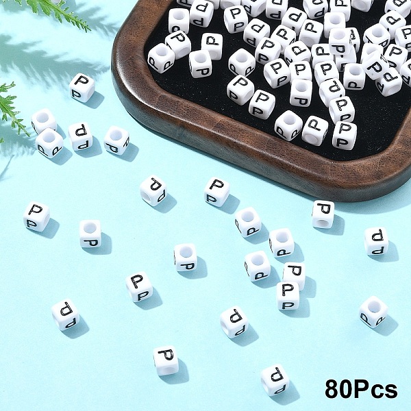 アクリル横穴レタービーズ