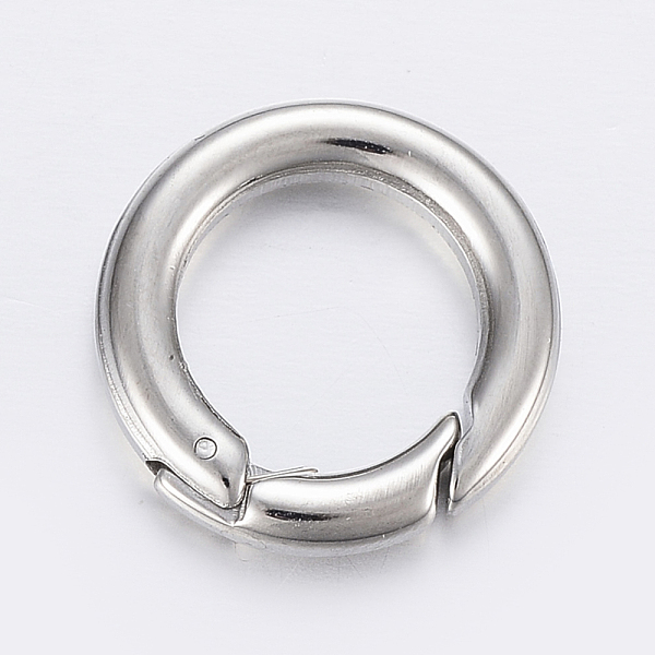 

PandaHall 304 Stainless Steel Spring Gate Rings, O Rings, Stainless Steel Color, 18x3.5mm, Inner Diameter: 11mm 304 Stainless Steel