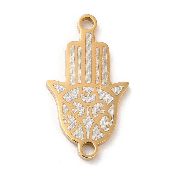 

PandaHall Ion Plating(IP) 304 Stainless Steel Connector Charms, Religion Hamsa Hand Links, Golden, 22x12x1.5mm, Hole: 1.6mm 304 Stainless...