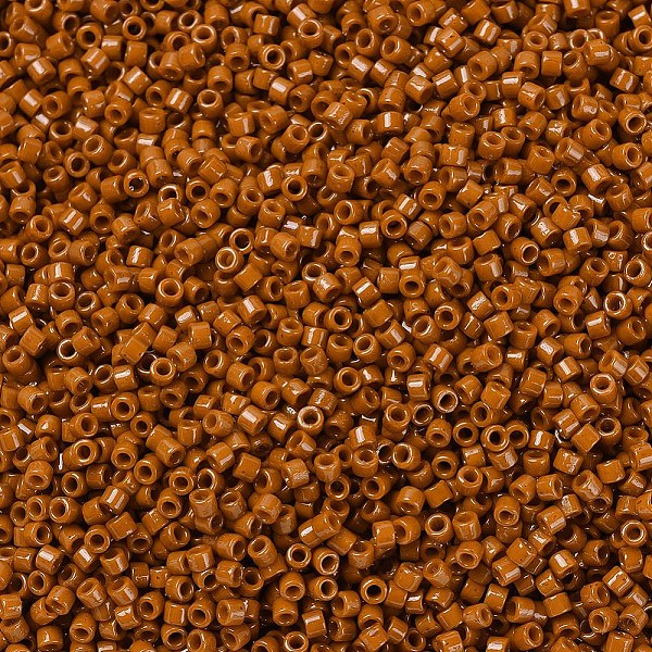

PandaHall MIYUKI Delica Beads, Cylinder, Japanese Seed Beads, 11/0, (DB2108) Duracoat Dyed Opaque Persimmon, 1.3x1.6mm, Hole: 0.8mm, about..., Brown
