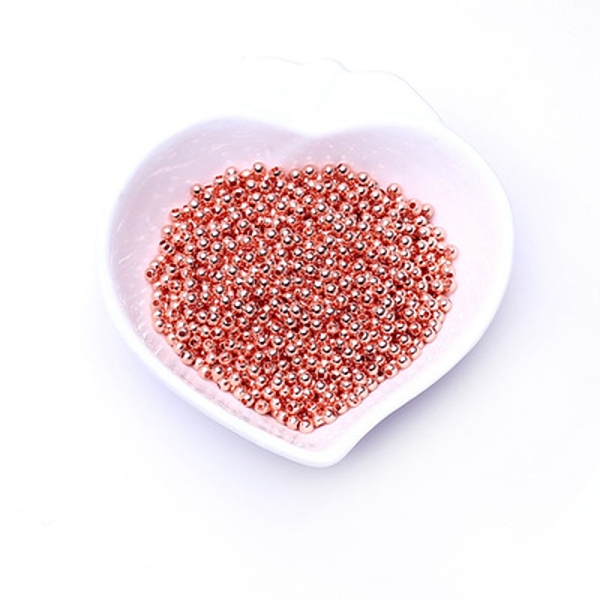

PandaHall Brass Beads, Long-Lasting Plated, Round, Rose Gold, 1/8 inch(3mm), Hole: 1mm Brass Round