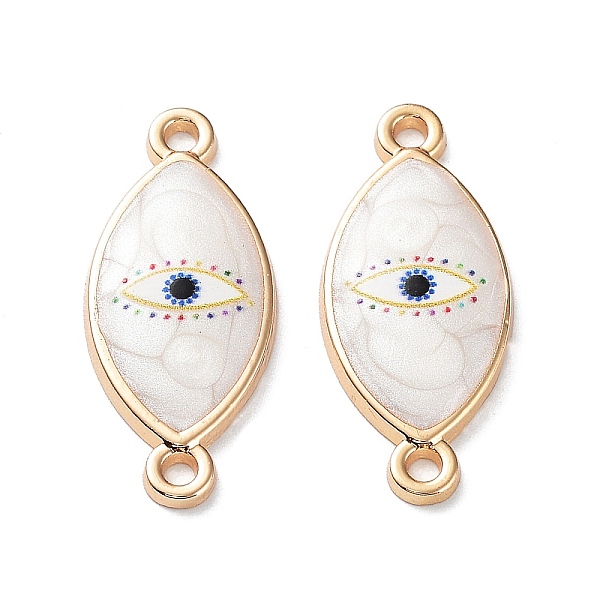 

PandaHall Resin Connector Charms, Light Gold Tone Alloy Enamel Eye Links, Horse Eye, 24.5x10.5x2mm, Hole: 1.6mm Alloy+Resin Horse Eye