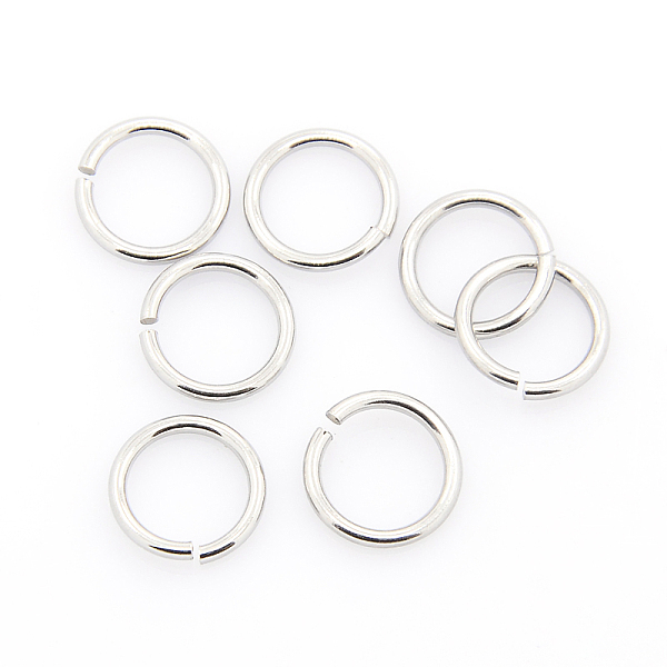 

PandaHall 304 Stainless Steel Open Jump Rings, Stainless Steel Color, 10x1.2mm, Inner Diameter: 7.6mm, about 1000pcs/bag 304 Stainless Steel