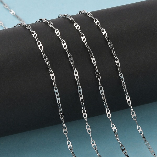 

PandaHall 304 Stainless Steel Mariner Link Chains, Unwelded, Stainless Steel Color, 2x2mm 304 Stainless Steel