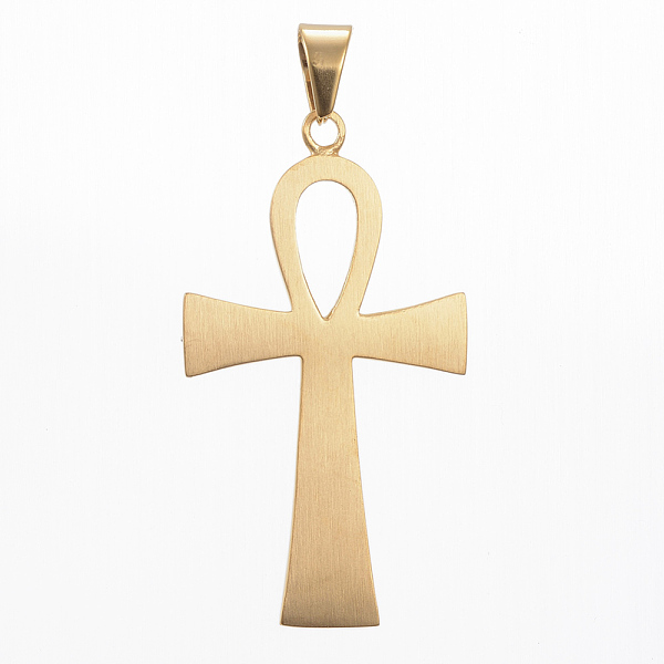

PandaHall 304 Stainless Steel Pendants, Ankh Cross, Golden, 64.5x35.5x5mm, Hole: 11x8mm 304 Stainless Steel Cross