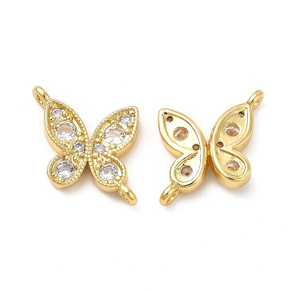 

PandaHall Rack Plating Brass Pave Cubic Zirconia Connector Charms, Butterfly Links, Cadmium Free & Lead Free, Long-Lasting Plated, Real 18K...
