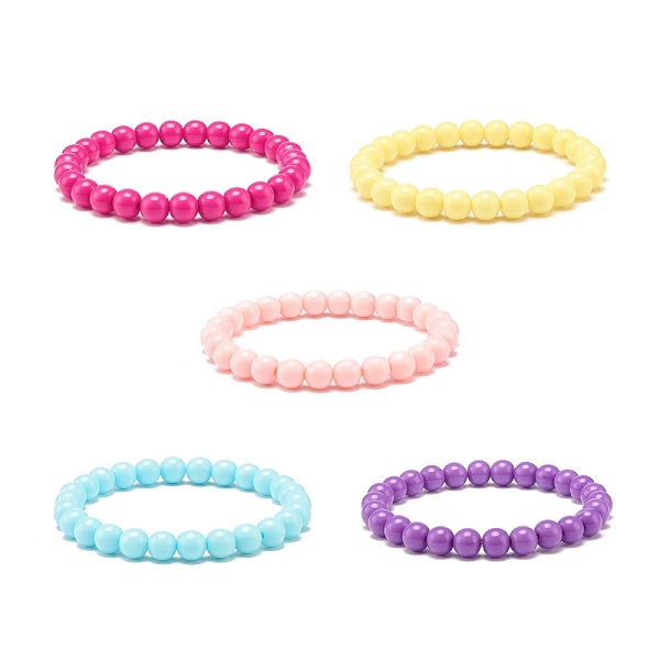 

PandaHall Acrylic Beaded Stretch Bracelets, Mixed Color, 1/4 inch(0.8cm), Inner Diameter: 2-1/8 inch(5.3cm) Acrylic Multicolor