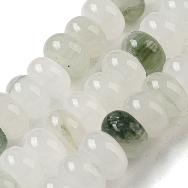 

PandaHall Natural Jade Beads Strands, Rondelle, 8~8.5x5mm, Hole: 1mm, about 74pcs/strand, 14.84''~15''(37.7~38.1cm) Other Jade Rondelle