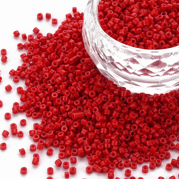 

PandaHall Glass Cylinder Beads, Seed Beads, Baking Paint, Round Hole, Red, 1.5~2x1~2mm, Hole: 0.8mm, about 45000pcs/bag, about 1pound/bag...