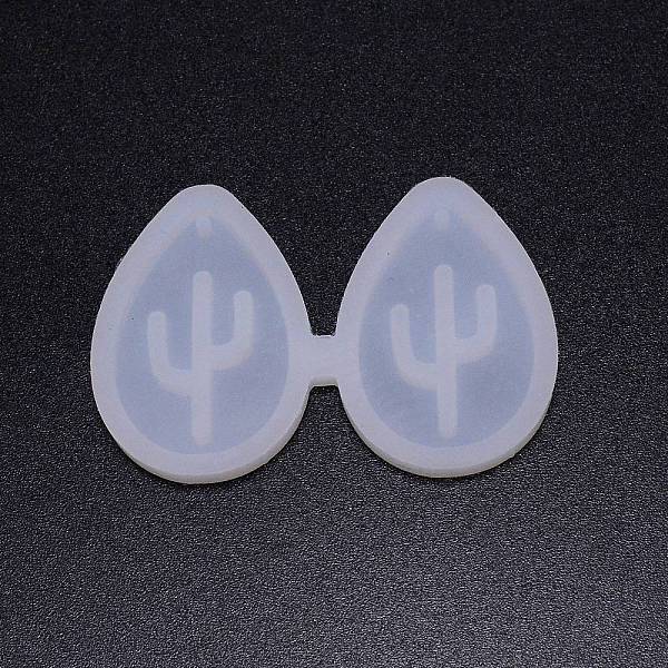

PandaHall DIY Pendant Silicone Molds, for Earring Makings, Resin Casting Molds, For UV Resin, Epoxy Resin Jewelry Making, Teardrop with..., White