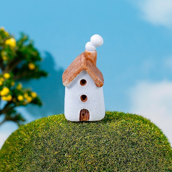 

PandaHall Resin House Ornaments, Micro Landscape Home Accessories, Pretending Prop Decorations, Light Salmon, 31x16mm Resin House