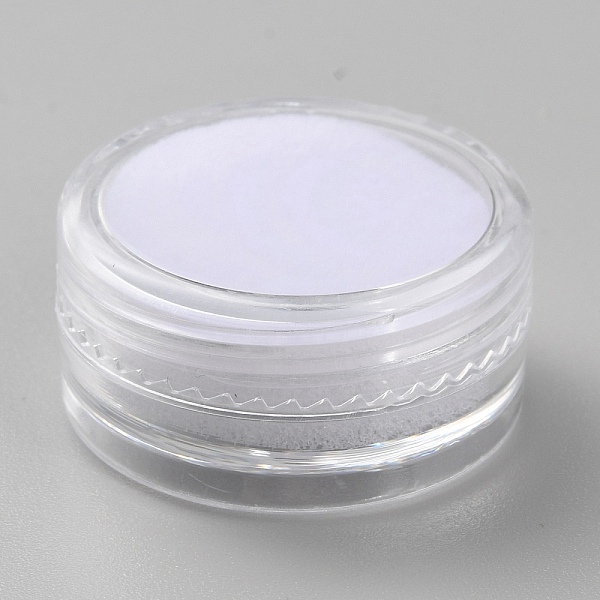 

PandaHall Round Transparent Plastic Loose Diamond Storage Boxes with Screw Lid and Sponge Inside, White, 2.95x1.45cm Plastic Round White