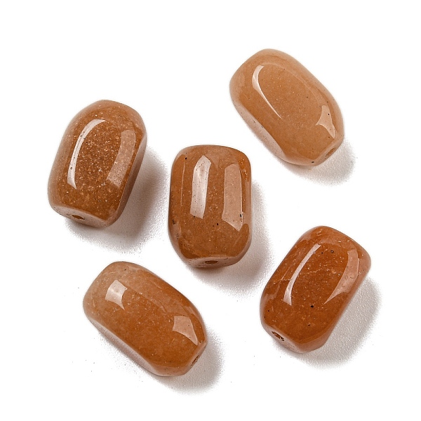 

PandaHall Natural Red Aventurine Beads, Barrel, 13.5~15x8~10x8.5~10mm, Hole: 1mm Red Aventurine Barrel