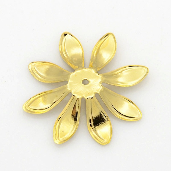 8-Petal Iron Flower Bead Caps