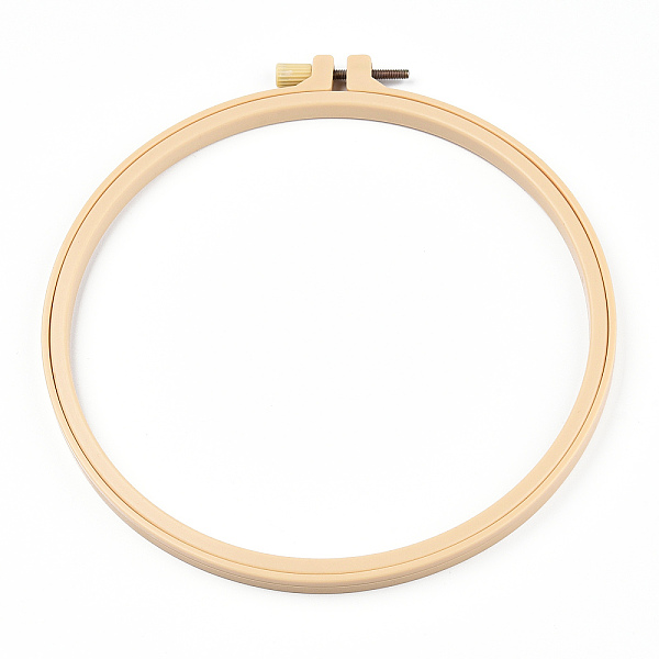 

PandaHall Bamboo Cross Stitch Embroidery Hoops, Sewing Tools Accessory, Round, Moccasin, 160mm Bamboo Orange