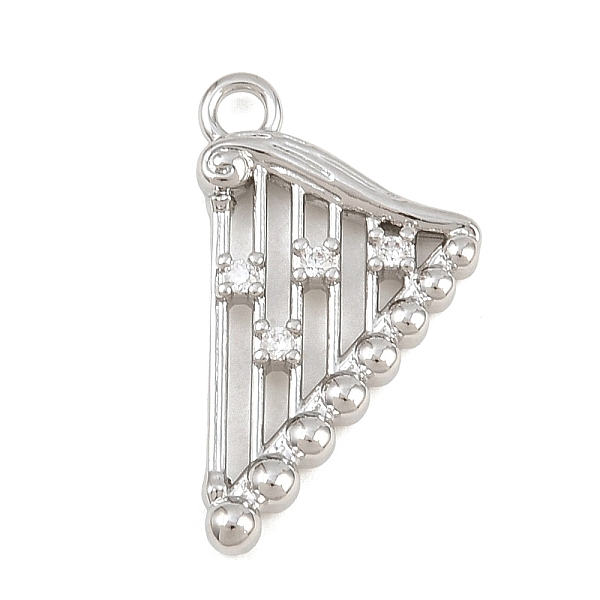Pendenti in ottone con micro pavé di zirconi cubici trasparenti