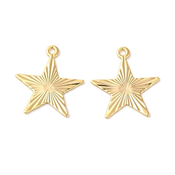 

PandaHall Brass Pendants, Real 18K Gold Plated, Star, 15.5x14x0.5mm, Hole: 1mm Brass Star