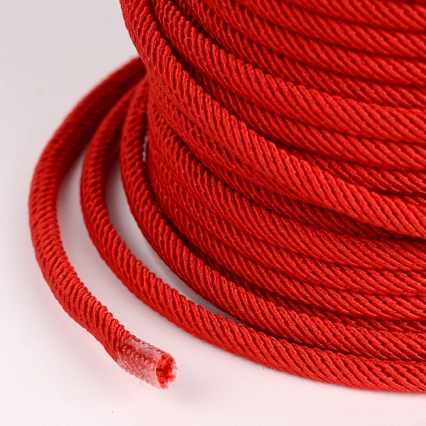 

PandaHall Round Polyester Cords, Red, 3mm, about 21.87 yards(20m)/roll Polyester Red