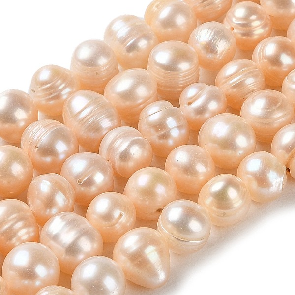 

PandaHall Natural Cultured Freshwater Pearl Beads Strands, Potato, Grade AB+, PeachPuff, 8~10.5x8~9.5mm, Hole: 0.5mm, about 42pcs/strand..., Brown
