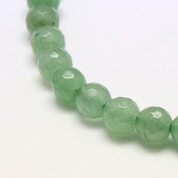 

PandaHall Natural Green Aventurine Beads Strands, Faceted, Round, 6mm, Hole: 1mm, about 62pcs/strand, 15.3 inch Green Aventurine Round