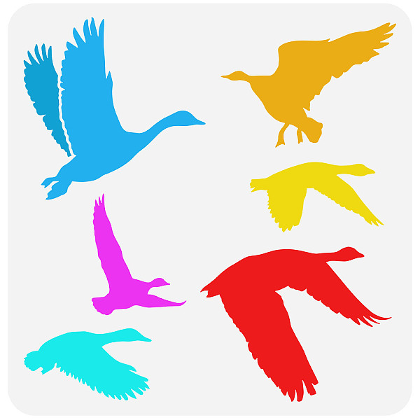 

PandaHall PET Hollow Out Drawing Painting Stencils, for DIY Scrapbook, Photo Album, Bird Pattern, 30x30cm Plastic Bird