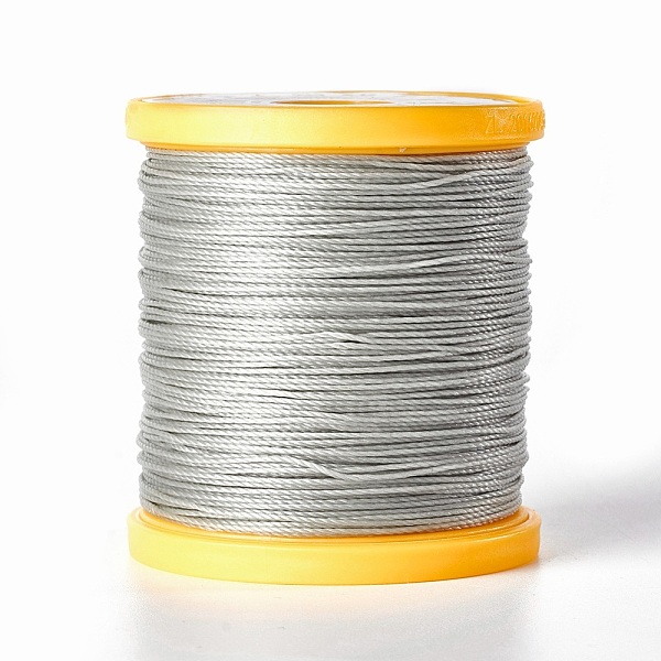 

PandaHall Round Waxed Polyester Cord, Micro Macrame Cord, Leather Sewing Thread, for Bracelets Jewelry Making, Beading Crafting Macrame..., Silver