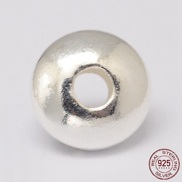 

PandaHall 925 Sterling Silver Spacer Beads, Saucer Beads, Silver, 7x3.5mm, Hole: 2mm Sterling Silver Rondelle