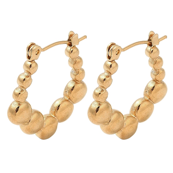 

PandaHall Bubble Pentagon 201 Stainless Steel Half Hoop Earrings for Women, with 304 Stainless Steel Pin, Golden, 23x3.5mm 201 Stainless...