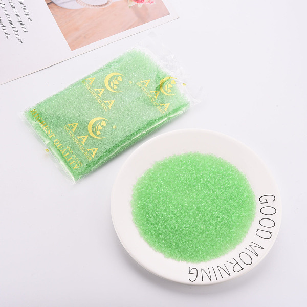 

PandaHall 8/0 Transparent Glass Seed Beads, Round Hole, Frosted Colours, Round, Light Green, 3~4x2~3mm, Hole: 0.8mm, about 15000pcs/Pound...