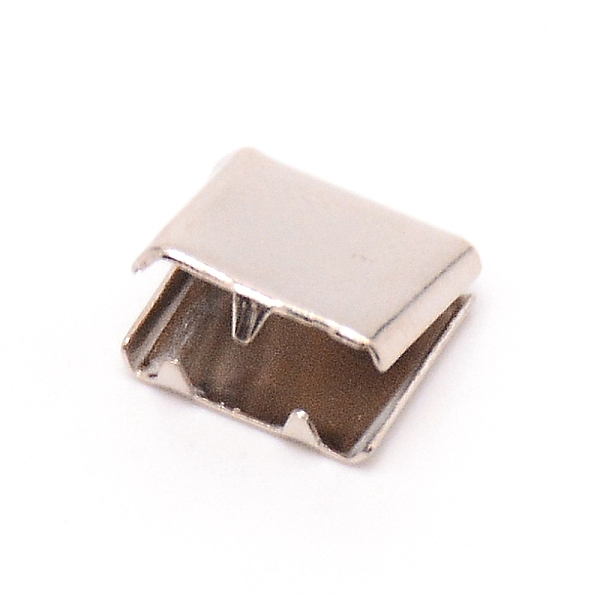 

PandaHall Brass Ribbon Crimp Ends, Crimp End Findings, Square, Platinum, 7.5x8mm Brass