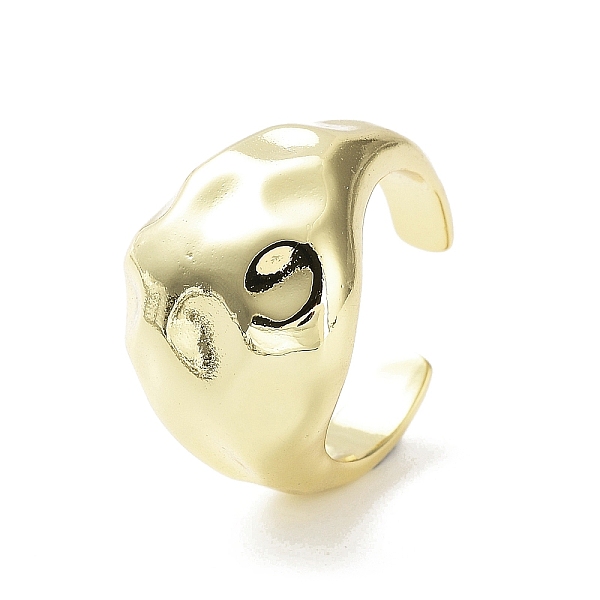 

PandaHall Rack Plating Brass Open Rings, Wide Band Cuff Finger Ring for Women, Long-Lasting Plated, Lead Free & Cadmium Free, Real 18K Gold...