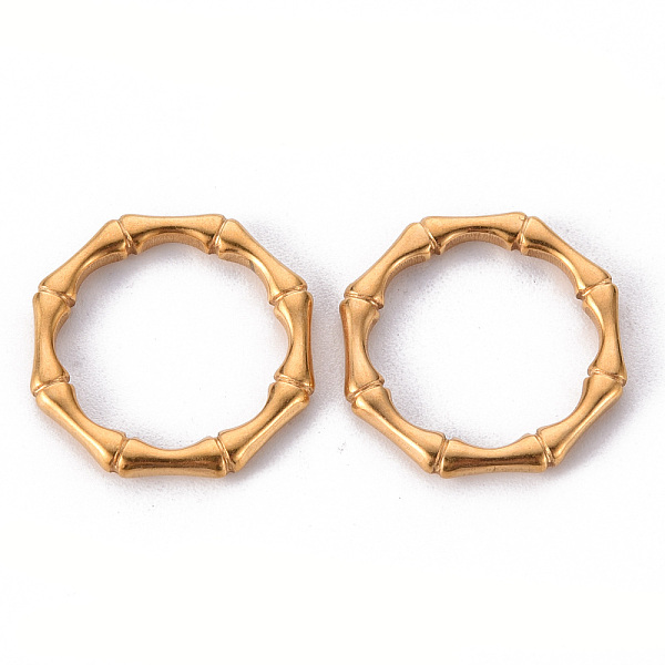 

PandaHall 304 Stainless Steel Linking Rings, Octagon Ring, Golden, 20.5x19.5x2.5mm, Inner Diameter: 15mm 304 Stainless Steel Octagon