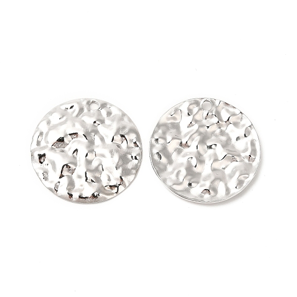 

PandaHall 304 Stainless Steel Pendants, Hammered Flat Round Charms, Stainless Steel Color, 29.5x2.5mm, Hole: 2.5mm 304 Stainless Steel Flat...