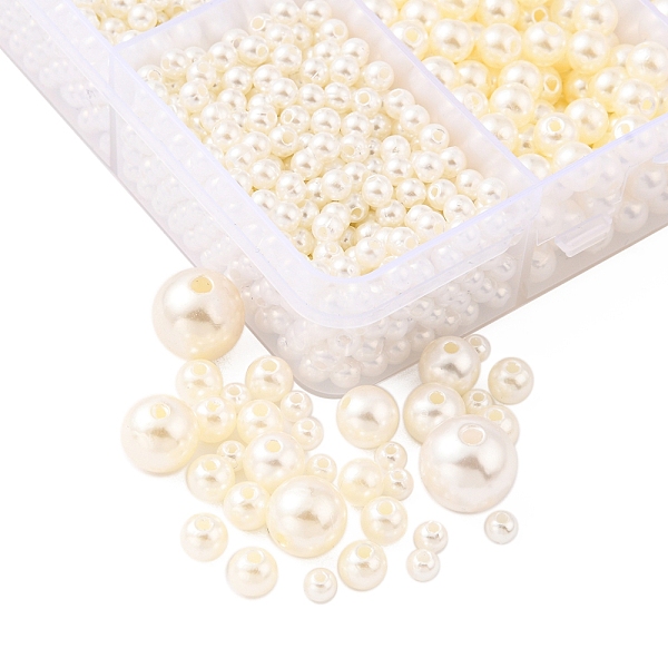 5 Sizes Imitated Pearl Acrylic Beads